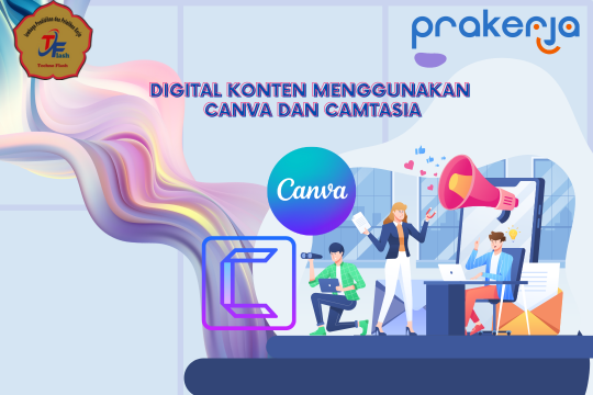 Digital Konten Menggunakan Canva dan Camtasia (DARING)